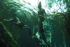 Snorkeling in the Caribbean. Cenotes & Mesoamerican Coral Reef